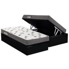 Cama Box Baú Solteiro: Colchão Espuma D33 Ortobom Light Saúde + Base C