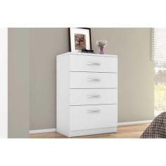 Cômoda Demóbile Astral c/4 Gavetas Branco, Branco