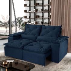 Sofá Retrátil e Reclinável 3 Lugares Grécia K52 Azul