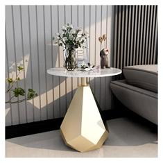 Mesa lateral moderna redonda pequena mesa de cabeceira, mesa de cabeceira e mesa de cabeceira, para sala de estar e quarto, mesa de reunião de café para escritório, sala de estar, mesa de centro de 49 cm