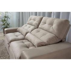 Sofá Retrátil e Reclinável com 2,00m de Largura em Tecido Suede