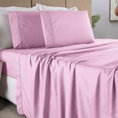 Jogo de Lençol Casal Padrão 04 Peças 100% Algodão Percal 250 Fios Pont