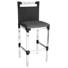 Banqueta Alta Vigor em Alumínio e Fibra Sintética - Acesse Móveis, Pre