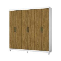 Guarda Roupa R22 6 Portas 2 Gavetas Sem Espelho Com Pés Carioca Móveis