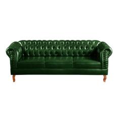 Sofá Dom Pedro 3 Lugares Decoração Sala Recepção Retrô - BELLA DECOR