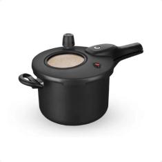 Panela de Pressão Preto Visor de Vidro Fechamento Externo N20 4,5L Alu