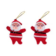 Enfeite Mini Papai Noel De Natal 6cm - 2 Unidades