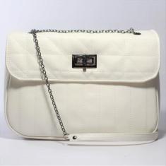Bolsa Tereza Matelassê Alça Corrente Off White-Feminino