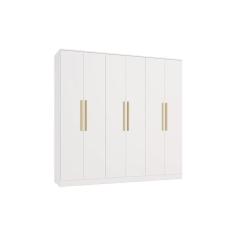 Guarda-roupa 6 Portas 4 Gavetas Kappesberg Adapt Branco