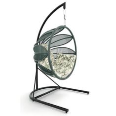 Balanço Flor em Corda Náutica Verde Militar - Tecido Vinales Verde - F