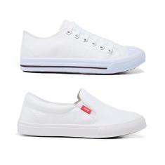 Kit 2 Pares Tênis All Colors e Casual Slip On Iate + Palmilha Com Bolha em Gel Anatômica-Feminino