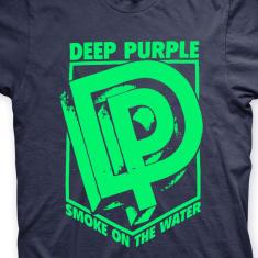 Camiseta Deep Purple Marinho e Verde em Silk 100% Algodão