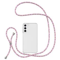 UEEBAI Capa de telefone com cordão transversal para Samsung Galaxy A15 4G/5G, capa de telefone de silicone com alça de colar ajustável cinto macio cordão de pescoço cordão capa protetora à prova de