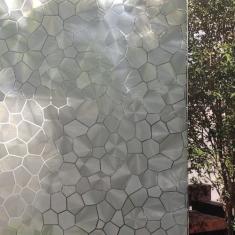 Pelicula Adesiva Eletrostatica 3D para Janela de Vidro Muro de Pedras 