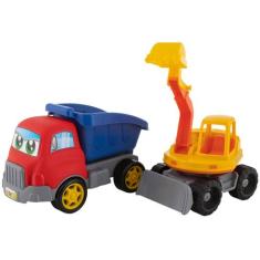 Caminhão de Brinquedo Turbo Truck & Retro - Maral 2 Peças