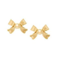 Brincos banhado ouro 3x 24k 18k e 22k feminino infantil rommanel laço 