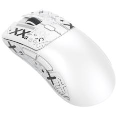 Mouse Gamin R1 sem fio com fita adesiva, 59 g de modo triplo leve BT5.2/2.4GHz/mouse de computador com fio, sensor óptico PixArt PAW3311 18K DPI, 7 botões programáveis, mouse de longa duração da