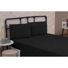 Jogo de Cama Casal Lençol com Elástico Microfibra Premium 04 Peças Rou