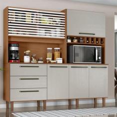 Armário de Cozinha 6 Portas 3 Gavetas Mega - Zanzini