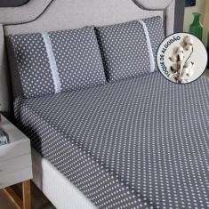 Lençol King Estampado Com Elástico Malha 100% Algodão Macio - Meta Mar