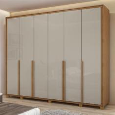 Guarda-roupa 6 Portas 6 Gavetas 100% Mdf Imperatore com Pés - Móveis L