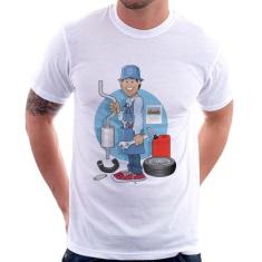 Camiseta Mecânico - Foca na Moda, Branco, M