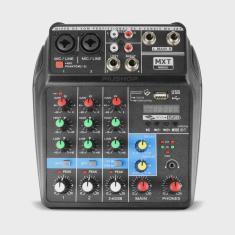 Mesa de Som Profissional 4 Canais com Bluetooth Usb e Equalizador Mx-4bt Mxt