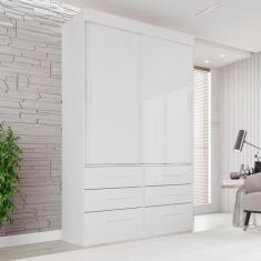 Guarda Roupa Solteiro 2 Portas 6 Gavetas Luana - Sallêto Móveis