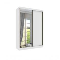 Guarda Roupa Roma 2 Portas Correr C/Espelho Tcil Neve