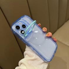 Lente da câmera suporte dobrável invisível anel suporte capa de telefone para iPhone 14 13 12 11 Pro Max Plus transparente doce capa traseira macia, G, para iPhone 11Pro Max