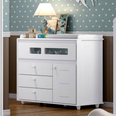Cômoda 4 Gavetas 1 Porta Aquarela Henn