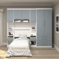 Guarda Roupa Dormitório Modulado Alpes Solteiro - Roupeiro Luciane M02