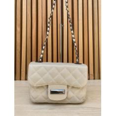 Bolsa feminina ombro transversal alça corrente reforçada - MANU SHOES,