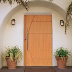 Porta Pivotante Belíssima 6 Padrão Imbuia Batente 14 Puxador Tubo 60cm 102 X 210 Esquerdo Natural