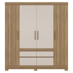 Guarda Roupa Casal 4 Portas 64110 Amendola Off White Demobile