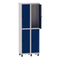 Armário Guarda Volume Locker Roupeiro 2 Vãos 4 Portas Aço GRP502/4 Cin