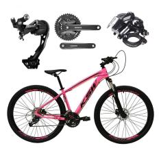 Bicicleta Aro 29 Ksw Xlt Alívio E Altus 27v Freio Hidráulico Garfo Trava - Rosa Tam.15