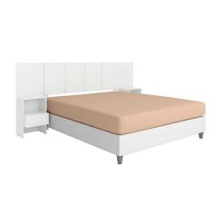 Cabeceira Cama Box Madeirado Casal Tulipa 2Gav-Demóbile Branco