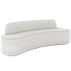 Sofá 3 Lugares Para Sala De Estar Living 180cm Koane D06 Bouclê Off White - Mpozenato