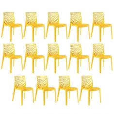 Kit 14 Cadeiras Gruvyer Amarelo