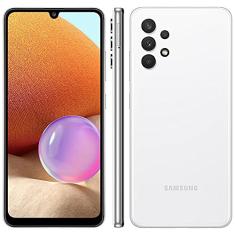 Smartphone Samsung Galaxy A32 128GB Branco 4G - 4GB RAM Tela 6,4” Câm. Quádrupla + Selfie 20MP