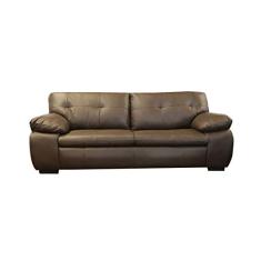 Sofá de Couro Marselha 3 lugares - Marrom