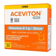 Suplemento Vitamínico Aceviton Zinco Laranja - 30 Comprimidos Efervescentes Cimed 30 Comprimidos Efervescentes