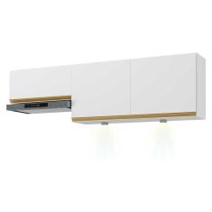 Kit 2 Armários de Cozinha Aéreos 3 Portas com Leds Veneza Multimóveis MP2146