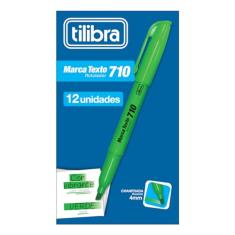 Tilibra - Marca-Texto 710 Verde, pacote com 12 unidades