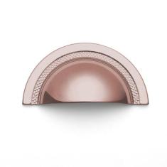 Puxador Shell 64mm Rosê Brilhante Zen Design