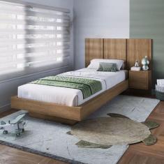 Cama Solteiro Zurique 1 Porta Mel - Art In Móveis, Marrom, Moderno