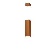Pendente Viena Quadrado 30cm Woods Cobre Fosco