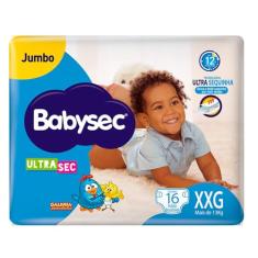 Fralda Babysec Ultrasec Galinha Pintadinha, XXG, 16 unidades