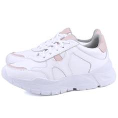 Tênis Casual Plataforma em Couro Mr. Gutt Branco-Feminino